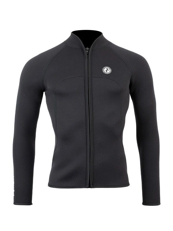 Two Bare Feet Mens Heritage Full Zip 3mm Wetsuit Jacket & Pants Set (Black) - Image 5