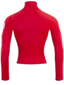 Two Bare Feet Adults Long Sleeve Rash Vest (Red) -Ocean Glide Ready mens long sleeve red 5 1 1
