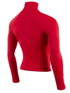 Two Bare Feet Adults Long Sleeve Rash Vest (Red) -Ocean Glide Ready mens long sleeve red 6 1 1