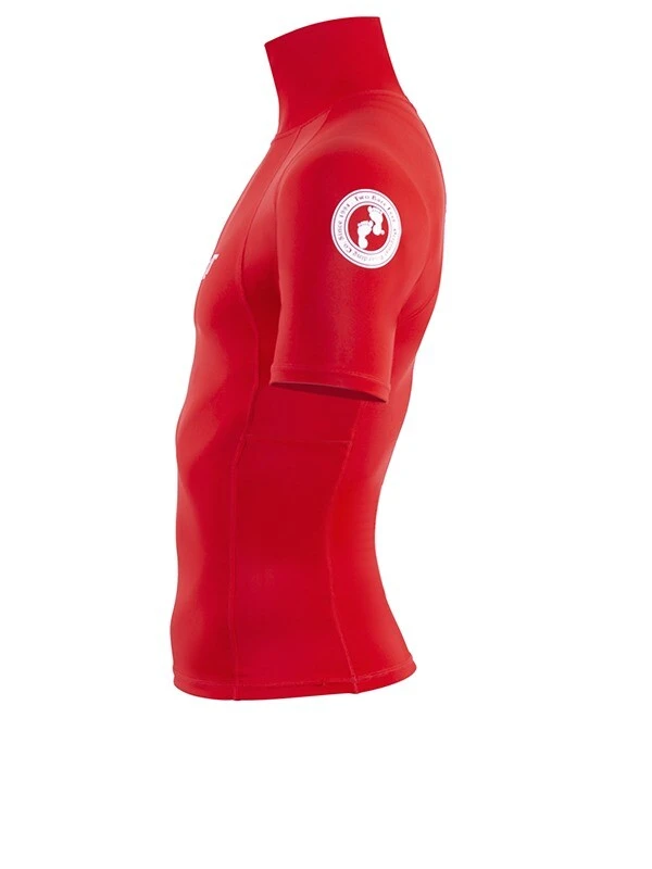 Two Bare Feet Adults Short Sleeve Rash Vest (Red) 3 Two Bare Feet Adults Short Sleeve Rash Vest (Red) - Image 3