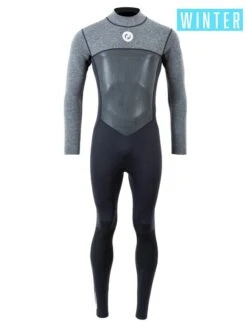 Two Bare Feet Thunderclap Pro 5/4mm Mens Winter Wetsuit (Black / Delta Grey)