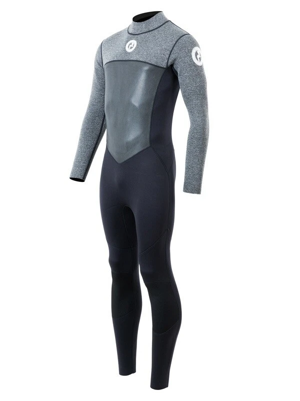 Two Bare Feet Thunderclap Pro 5/4mm Mens Winter Wetsuit (Black / Delta Grey) 2 Two Bare Feet Thunderclap Pro 5/4mm Mens Winter Wetsuit (Black / Delta Grey) - Image 2