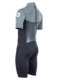 Two Bare Feet Thunderclap Pro 3/2mm Mens Shorty Wetsuit (Black/Delta Grey) -Ocean Glide Ready mens thunderclap pro shorty delta 4