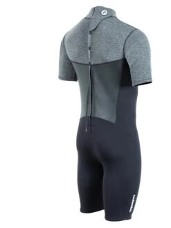 Two Bare Feet Thunderclap Pro 3/2mm Mens Shorty Wetsuit (Black/Delta Grey) -Ocean Glide Ready mens thunderclap pro shorty delta 6