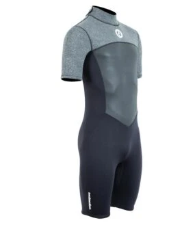 Two Bare Feet Thunderclap Pro 3/2mm Mens Shorty Wetsuit (Black/Delta Grey) -Ocean Glide Ready mens thunderclap pro shorty delta 8