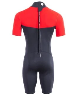 Two Bare Feet Thunderclap 2.5mm Mens Shorty Wetsuit (Red / Black) -Ocean Glide Ready mens thunderclap shorty red 5