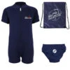 Deluxe Baby Swim Set - Classic Wetsuit + Swim Nappy + Bag (Blue)