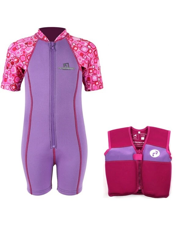 Essentials Baby Swim Kit - Patterned Lycra Arm Wetsuit + Swim Vest (Lilac) 1 Essentials Baby Swim Kit - Patterned Lycra Arm Wetsuit + Swim Vest (Lilac)