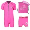Premier Baby Swim Kit - Classic Wetsuit + Nappy Shorts + Towel + Bag (Pink)