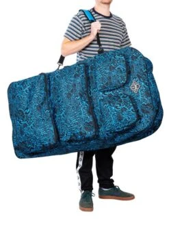 44" Quad Bodyboard Bag (Blue Classic Pattern) -Ocean Glide Ready quad bodyboard bag blue 4