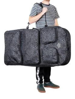 44" Quad Bodyboard Bag (Grey Classic Pattern) -Ocean Glide Ready quad bodyboard bag grey 4 2