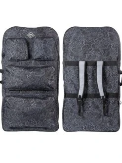 Two Bare Feet 42" Future Print Triple Bodyboard And Bag Bundle -Ocean Glide Ready quad grey bag 7