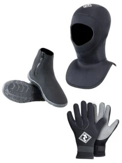 Neoprene Wetsuit Set - Gloves, Boots & Hood Set