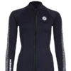 Two Bare Feet Womens Silicone Print Series Full Zip 2.5mm Wetsuit Jacket (Black/White)