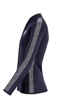 Two Bare Feet Womens Silicone Print Series Full Zip 2.5mm Wetsuit Jacket (Black/White) -Ocean Glide Ready silicone series jacket white 3