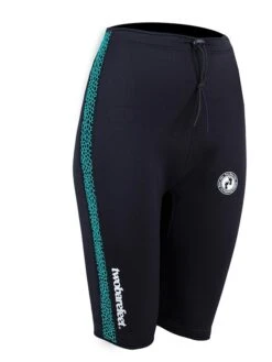 Two Bare Feet Womens Silicone Print Series 2.5mm Neoprene Wetsuit Shorts (Black/Mint) -Ocean Glide Ready silicone series mint 8 2