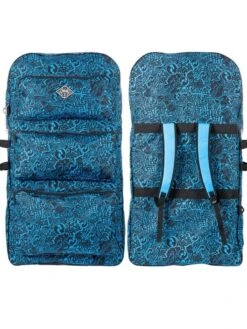 Two Bare Feet Lagoon Triple Bodyboard And Bag Bundle (Choice Of 33", 37", 41", 42", 44") -Ocean Glide Ready triple blue bag
