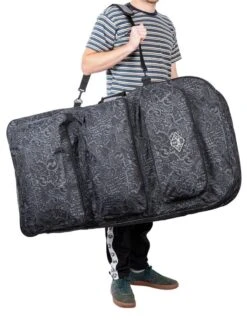 44" Triple Bodyboard Bag (Grey Classic Pattern) -Ocean Glide Ready triple bodyboard bag grey 4