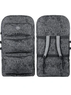 Two Bare Feet Lagoon Triple Bodyboard And Bag Bundle (Choice Of 33", 37", 41", 42", 44") -Ocean Glide Ready triple grey bag