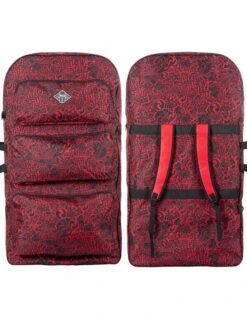 Two Bare Feet 42" Future Print Triple Bodyboard And Bag Bundle -Ocean Glide Ready triple red bag 5