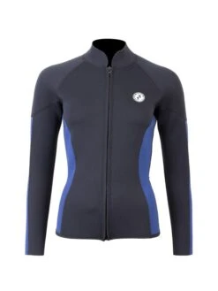 Two Bare Feet Unisex Perspective Full Zip 2.5mm Wetsuit Jacket & Hotpants Set (Black/Blue) -Ocean Glide Ready u3890t a