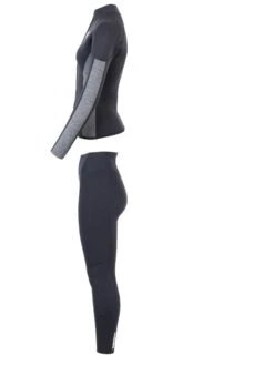 Two Bare Feet Unisex Perspective Full Zip 2.5mm Wetsuit Jacket & Pants Set (Black/Grey) -Ocean Glide Ready ub55jh t