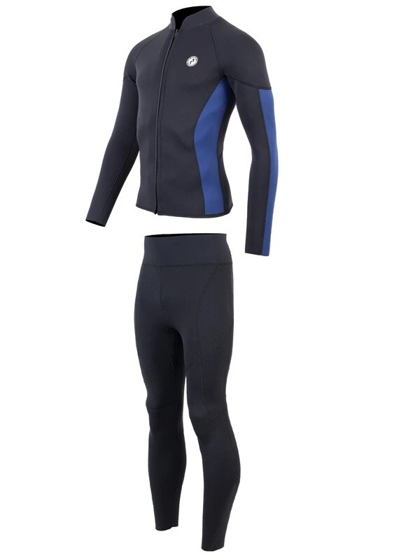 Two Bare Feet Perspective Full Zip 2.5mm Wetsuit Jacket & Pants Set (Black/Blue) 3 Two Bare Feet Perspective Full Zip 2.5mm Wetsuit Jacket & Pants Set (Black/Blue) - Image 3