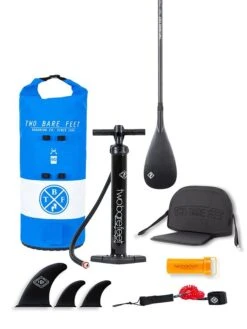 Two Bare Feet Sport Air (Touring) 12'0" X 33" X 6" Inflatable SUP Ultimate Pack (Blue) -Ocean Glide Ready ultimate blue 2