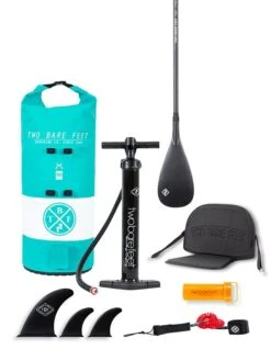 Two Bare Feet Sport Air (Allround XL) 10'10" X 33" X 6" Inflatable SUP Ultimate Pack (Teal) -Ocean Glide Ready ultimate teal 1