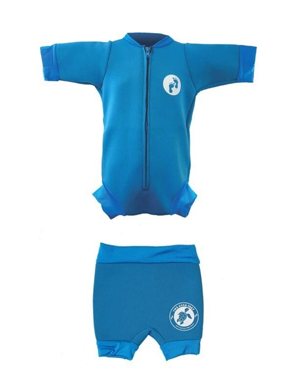 Essentials Baby Swim Kit - Newborn Wetsuit + Nappy Shorts (Aqua) 1 Essentials Baby Swim Kit - Newborn Wetsuit + Nappy Shorts (Aqua)