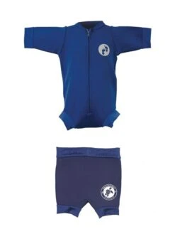 Essentials Baby Swim Kit - Newborn Wetsuit + Nappy Shorts (Blue)