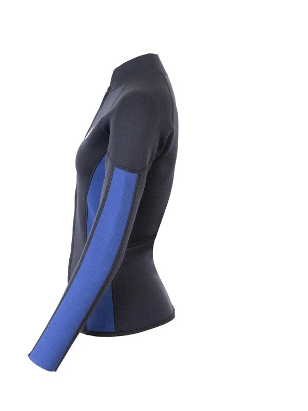 Two Bare Feet Unisex Perspective Full Zip 2.5mm Wetsuit Jacket (Black/Blue) 3 Two Bare Feet Unisex Perspective Full Zip 2.5mm Wetsuit Jacket (Black/Blue) - Image 3