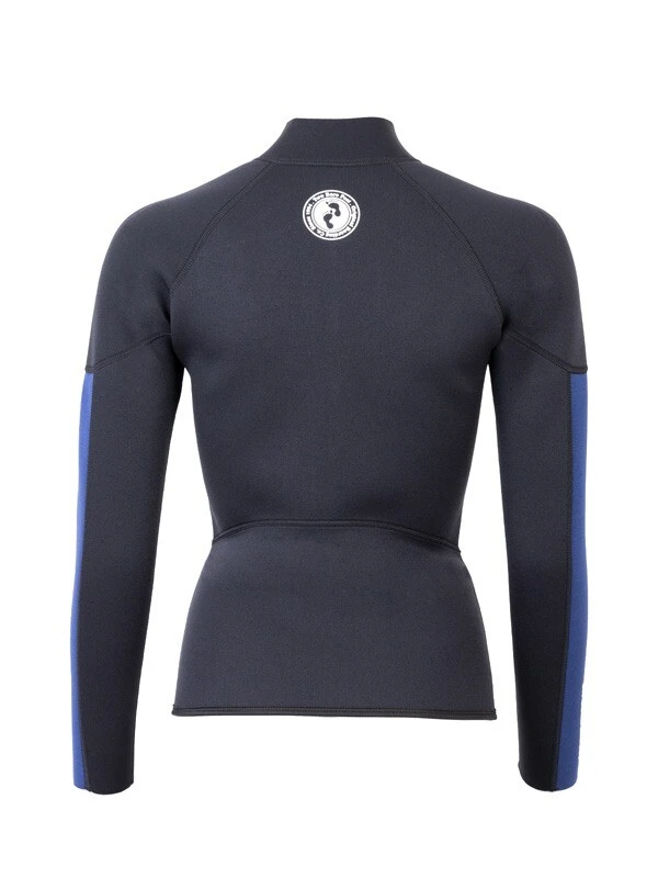 Two Bare Feet Unisex Perspective Full Zip 2.5mm Wetsuit Jacket (Black/Blue) 5 Two Bare Feet Unisex Perspective Full Zip 2.5mm Wetsuit Jacket (Black/Blue) - Image 5