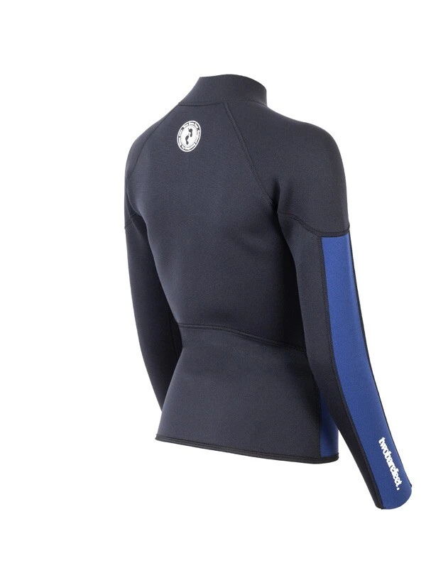 Two Bare Feet Unisex Perspective Full Zip 2.5mm Wetsuit Jacket (Black/Blue) 6 Two Bare Feet Unisex Perspective Full Zip 2.5mm Wetsuit Jacket (Black/Blue) - Image 6