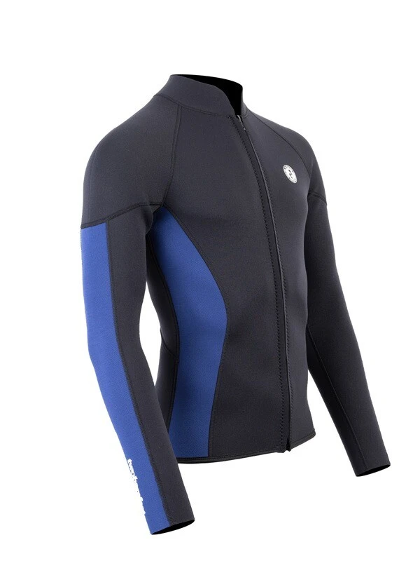 Two Bare Feet Perspective Full Zip 2.5mm Wetsuit Jacket (Black/Blue) 8 Two Bare Feet Perspective Full Zip 2.5mm Wetsuit Jacket (Black/Blue) - Image 8