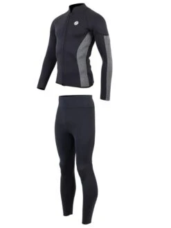 Two Bare Feet Perspective Full Zip 2.5mm Wetsuit Jacket & Pants Set (Black/Grey) 10 Two Bare Feet Perspective Full Zip 2.5mm Wetsuit Jacket & Pants Set (Black/Grey) -Ocean Glide Ready unisex perspective full zip jacket black delta vista pants 3