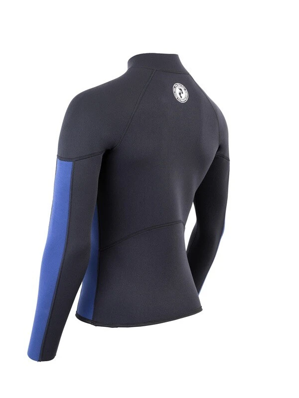 Two Bare Feet Perspective Half Zip 2.5mm Wetsuit Jacket (Black/Blue) 4 Two Bare Feet Perspective Half Zip 2.5mm Wetsuit Jacket (Black/Blue) - Image 4