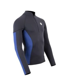 Two Bare Feet Perspective Half Zip 2.5mm Wetsuit Jacket (Black/Blue) 15 Two Bare Feet Perspective Half Zip 2.5mm Wetsuit Jacket (Black/Blue) -Ocean Glide Ready unisex perspective half zip jacket black blue denim 8