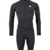 Two Bare Feet Mens Heritage Half Zip 3mm Wetsuit Jacket & Shorts Set (Black)