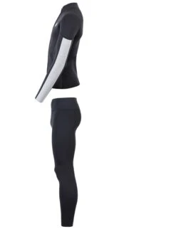 Two Bare Feet Perspective Full Zip 2.5mm Wetsuit Jacket & Pants Set (Black/Grey/Grey) -Ocean Glide Ready ur1c7a q 1