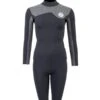 Two Bare Feet Womens Aspect Fleece Lined Zipless Thermal 2.5mm Superstretch Wetsuit Top & Shorts Set (Black/Grey)