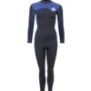 Two Bare Feet Womens Aspect Fleece Lined Zipless Thermal 2.5mm Superstretch Wetsuit Top & Pants Set (Black/Blue)
