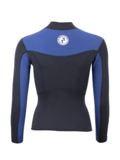 Two Bare Feet Womens Aspect Fleece Lined Zipless Thermal 2.5mm Superstretch Wetsuit Top & Shorts Set (Black/Blue) -Ocean Glide Ready w41gh6 w