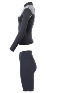 Two Bare Feet Womens Aspect Back Zip 2.5mm Wetsuit Jacket & Shorts Set (Black/Grey Stripes) 11 Two Bare Feet Womens Aspect Back Zip 2.5mm Wetsuit Jacket & Shorts Set (Black/Grey Stripes) -Ocean Glide Ready w4wb7b k