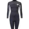 Two Bare Feet Womens Aspect Back Zip 2.5mm Wetsuit Jacket & Shorts Set (Black/Grey/Grey)