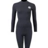 Two Bare Feet Womens Aspect Fleece Lined Zipless Thermal 2.5mm Superstretch Wetsuit Top & Shorts Set (Black)