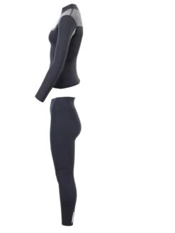 Two Bare Feet Womens Aspect Fleece Lined Zipless Thermal 2.5mm Superstretch Wetsuit Top & Pants Set (Black/Grey) 11 Two Bare Feet Womens Aspect Fleece Lined Zipless Thermal 2.5mm Superstretch Wetsuit Top & Pants Set (Black/Grey) -Ocean Glide Ready w8rqs7 y