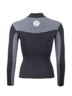 Two Bare Feet Womens Aspect Fleece Lined Zipless Thermal 2.5mm Superstretch Wetsuit Top & Shorts Set (Black/Grey Stripes) -Ocean Glide Ready wcwsxi 3