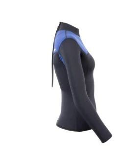 Two Bare Feet Womens Aspect Back Zip 2.5mm Wetsuit Jacket (Black/Blue) 14 Two Bare Feet Womens Aspect Back Zip 2.5mm Wetsuit Jacket (Black/Blue) -Ocean Glide Ready womens aspect back zip jacket black blue denim 7