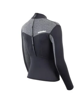 Two Bare Feet Womens Aspect Back Zip 2.5mm Wetsuit Jacket (Black/Grey) -Ocean Glide Ready womens aspect back zip jacket black delta 6